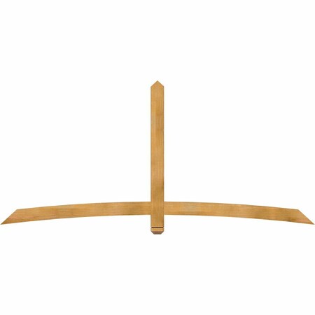 Ekena Millwork Bellingham Rough Sawn Timber Gable Bracket, Western Red Cedar, 96"W x 44"H x 2"D x 4"F, 11/12 Pitch GBW096X44X0204BEL00RWR